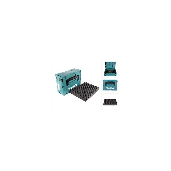 Makita Makpac 2  Coffret De Transport Avec Insert Universal Pour Perceuse, Cloueuse Et Mouleuse Sans Fil Makita