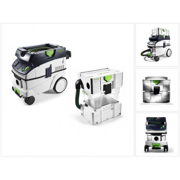 Festool Ctl 26 E Cleantec Aspirateur Mobile (574947) + Filtre Cyclonique Festool Ct-va-20 Ct (204083)
