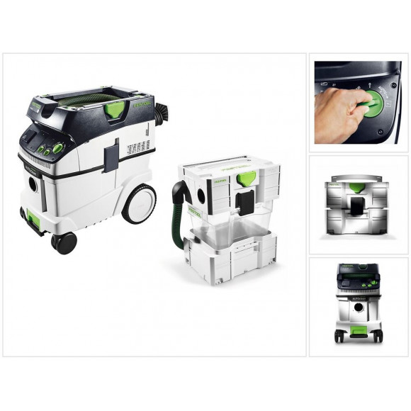 Festool Ctl 36 E Ac Cleantec Aspirateur Mobile (574958) + Filtre Cyclonique Festool Ct Ct-va-20 (204083)