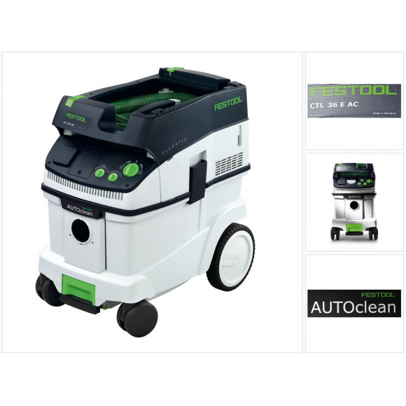 Festool Ctl 36 E Ac Aspirateur Pour Liquide Ou Solide Avec Autoclean, Sys-dock Et Flowdetect ( 584025 )