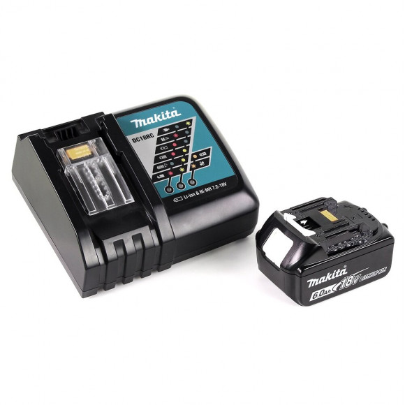 Makita Dcl 180 Rg1 W 18 V Li-ion Aspirateur Sans Fil Blanc + 1x Batterie 6,0 Ah + Chargeur