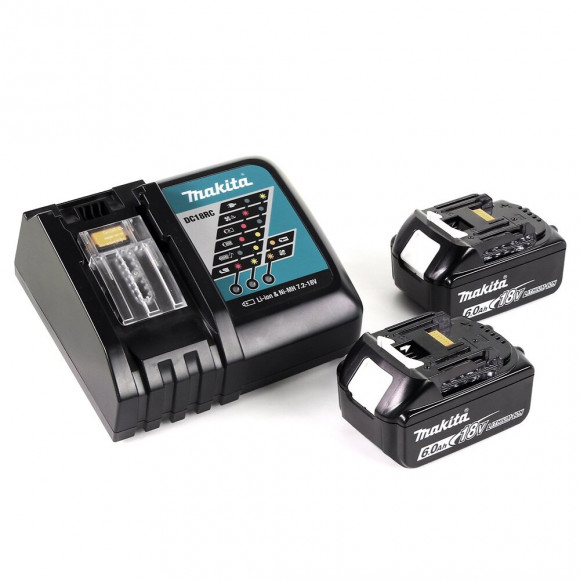 Makita Dcl 180 Rg W 18 V Li-ion Aspirateur Sans Fil Blanc + 2x Batteries 6,0 Ah + Chargeur