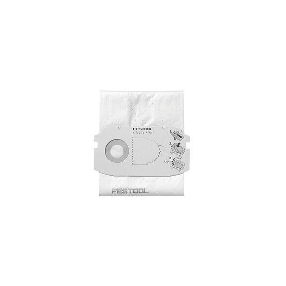 Festool Selfclean Sacs Filtre Sc Fis-ct 36/10 ( 496186 ) Pour Aspirateurs Mobiles Ct 36 - 10 Pièces