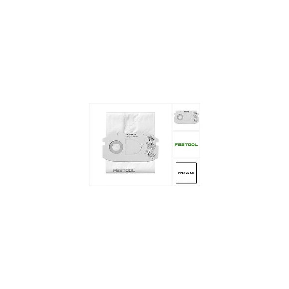 Festool Sc-fis-ct Midi/25 Sacs Filtre Cleantec - 25 Pièces ( 5x 498411 )