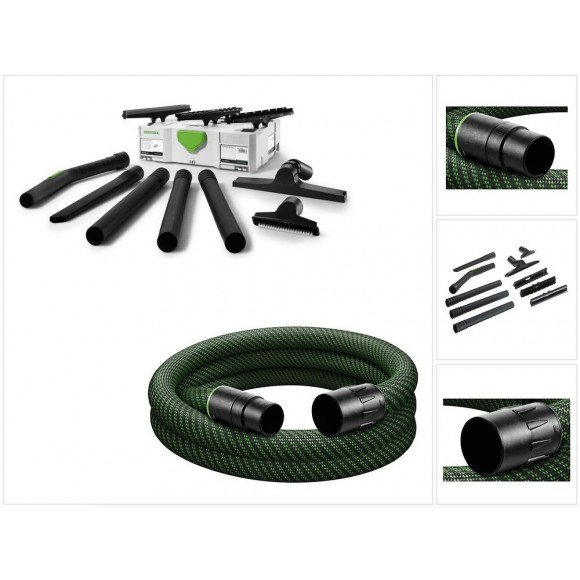 Festool D 27 / D 36 K-rs-plus Kit De Nettoyage + Coffret De Transport Systainer + Tuyau D'aspiration Festool D 36/32x3,5m-as