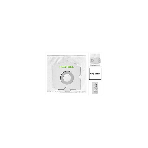 Festool Selfclean Sacs Filtre Sc Fis-ct 36/10 ( 496186 ) Pour Aspirateurs Mobiles Ct 36 - 10 Pièces