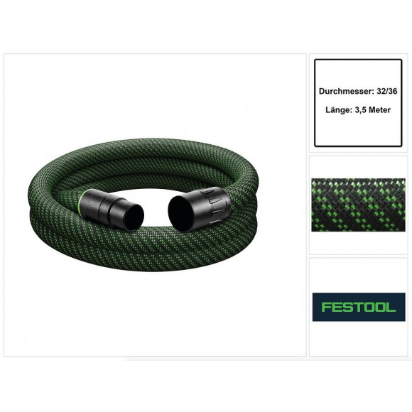 Festool D36/32x3,5m-as/r Tuyau D'aspiration ( 204923 ) Pour Aspirateur Mobile Avec Autoclean