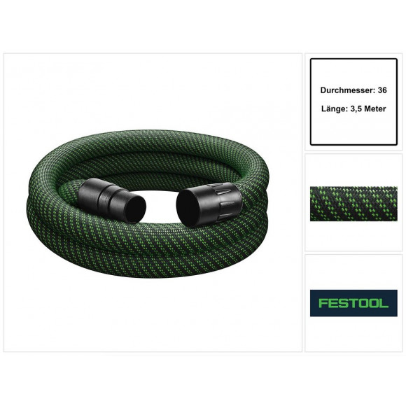 Festool D36x3,5m-as/ctr Tuyau D'aspiration ( 204924 ) Pour Dépoussiéreurs Mobiles Ct Sans Autoclean