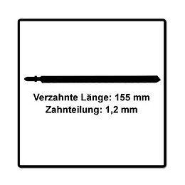 Festool Hs 155/1,2 Bi/20 Lot De 20 Lames De Scie Sauteuse En Métal (4 X 204337) Moule En Métal Ondulé Pour Matériaux Sandwi