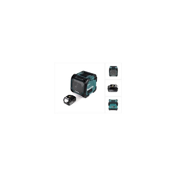 Makita Dmr 202 F1 Haut Parleur De Chantier Sans Fil 18v + Fonction Bluetooth + Connexion Aux + Port Usb + Ecran Lcd + 1x Batter