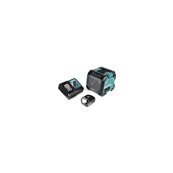 Makita Dmr 202 Rf1 Haut Parleur De Chantier Sans Fil 18v + Fonction Bluetooth + Connexion Aux + Port Usb + Ecran Lcd + 1x Batte