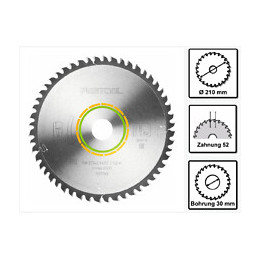 Festool Lame De Scie Denture Fine  210 X 30 X 2,4 Mm W52 210 Mm 52 Dents ( 493199 )