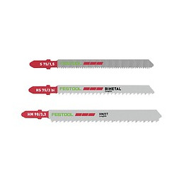 Festool Sts-sort/22 Plastics Lames De Scie Sauteuse - 22 Pièces. ( 2x 204336 / 2x 204268 / 2x 204269 ) Pour Tous Plastiques/st