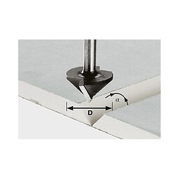 Festool Hw S8 D32/90° Fraise Pour Plaques De Plâtre De 32 Mm De Diamètre Avec Queue De 8 Mm ( 491001 )