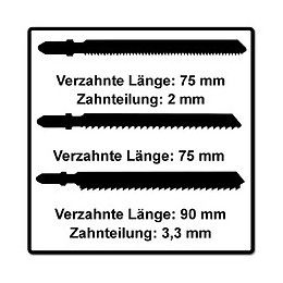 Festool Sts-sort/11 Plastics Lames De Scie Sauteuse - 11 Pièces. ( 204336 / 204268 / 204269 ) Pour Tous Les Plastiques / Strat