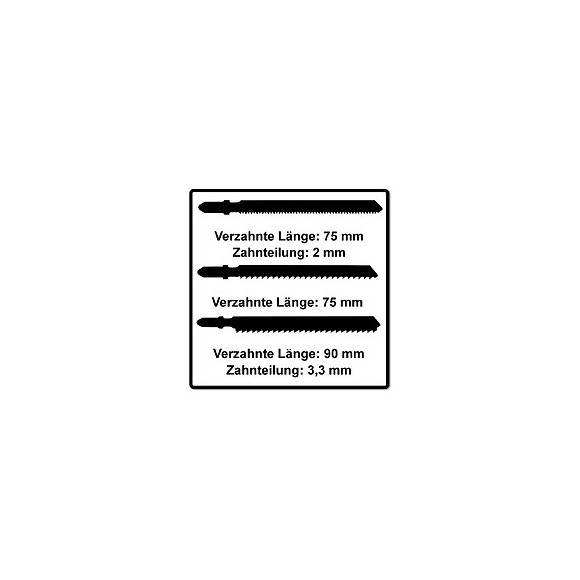 Festool Sts-sort/22 Plastics Lames De Scie Sauteuse - 22 Pièces. ( 2x 204336 / 2x 204268 / 2x 204269 ) Pour Tous Plastiques/st