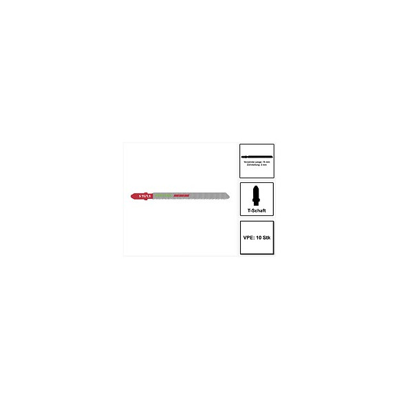 Festool S 75/1,5/10 Plastics Profile Lame De Scie - 10 Pièces. ( 204268 ) Pour Profilés En Plastique, Verre Acrylique Et Plas