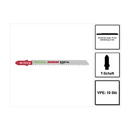 Festool Hs 75/3 Bi / 10 Lames De Scie Sauteuse 10 Pièces (204336) Pour Matière Plastique Solide, Plastiques Renforcés De Fib