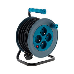Enrouleur Ménager 15m 3g1 Mm² - Bleu - Zenitech