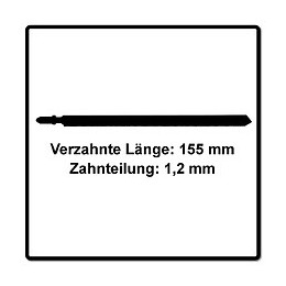 Festool Hs 155/1,2 Bi/10 Lot De 10 Lames De Scie Sauteuse En Métal (2 X 204337) Moule En Métal Ondulé Pour Matériaux Sandwi