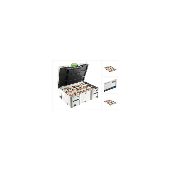 Festool Assortiment De Domino En Hêtre Ds 4/5/6/8/10 1060x Bu ( 498899 ) Avec Dominos Fraises Et Des Dominos Chevilles En Coff