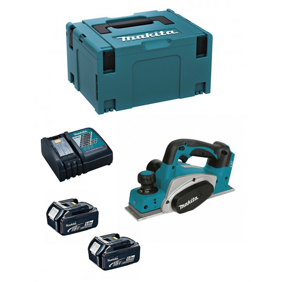 Rabot Makita Dkp180rtj (2 X 5,0 Ah Dc18rc Makpac 3)