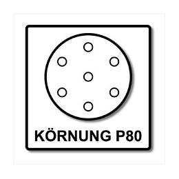 Disques Stickfix 6 Trous Diamètre 90 Mm Grain 80 Boîte De 50