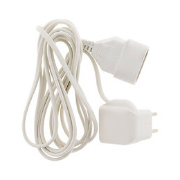 Prolongateur Ho3vvh2-f 2x 0,75 3m Avec Prise Gigogne Blanc - Zenitech