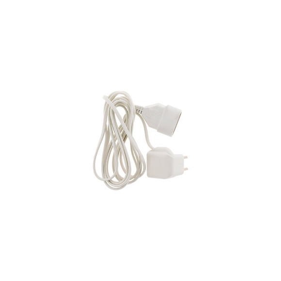 Prolongateur Ho3vvh2-f 2x 0,75 3m Avec Prise Gigogne Blanc - Zenitech