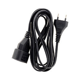 Prolongateur Qualité Ho3vvh2f 2x 0.75 Prise 6a Noir 3m - Zenitech