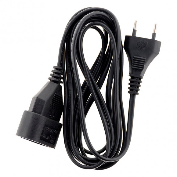 Prolongateur Qualité Ho3vvh2f 2x 0.75 Prise 6a Noir 3m - Zenitech