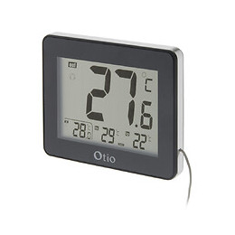 Thermomètre Intérieur / Extérieur Filaire Noir - Otio