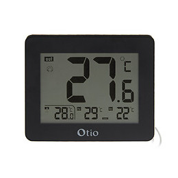 Thermomètre Intérieur / Extérieur Filaire Noir - Otio