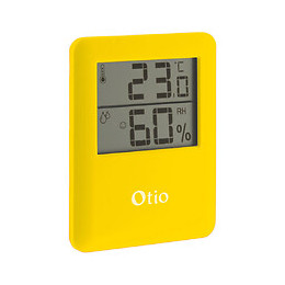 Thermomètre Hygromètre Magnétique À Écran Lcd - Jaune - Otio