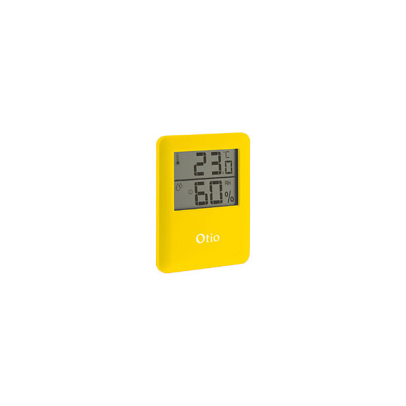 Thermomètre Hygromètre Magnétique À Écran Lcd - Jaune - Otio