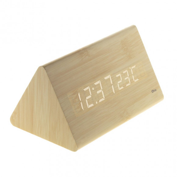 Thermomètre Prisme Finition Effet Pin Naturel - Otio