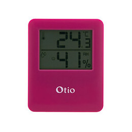 Thermomètre Hygromètre Magnétique À Écran Lcd - Rose - Otio
