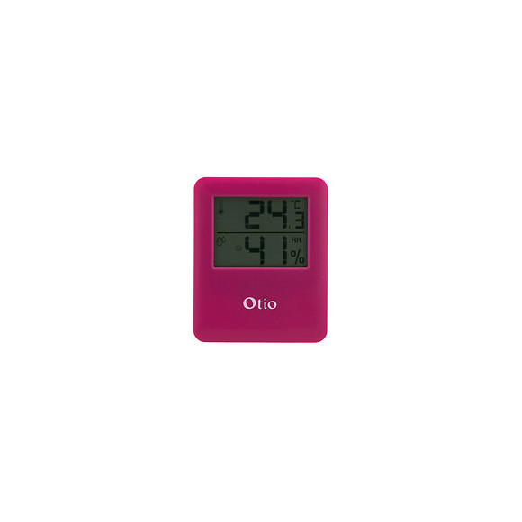 Thermomètre Hygromètre Magnétique À Écran Lcd - Rose - Otio