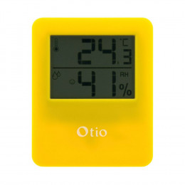 Thermomètre Hygromètre Magnétique À Écran Lcd - Jaune - Otio
