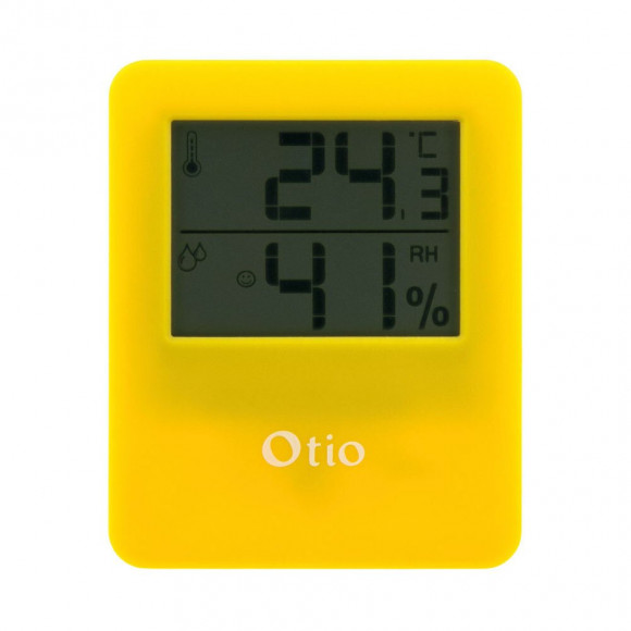 Thermomètre Hygromètre Magnétique À Écran Lcd - Jaune - Otio