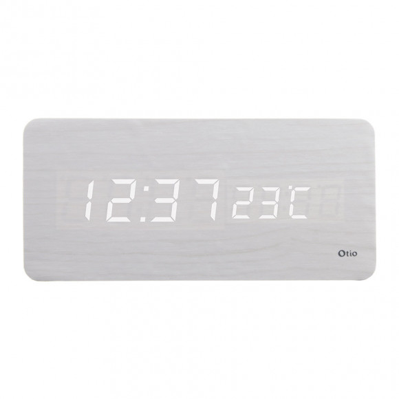 Thermomètre Lingot Finition Effet Bois Blanc Cérusé - Otio