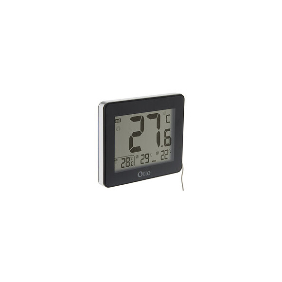 Thermomètre Intérieur / Extérieur Filaire Noir - Otio