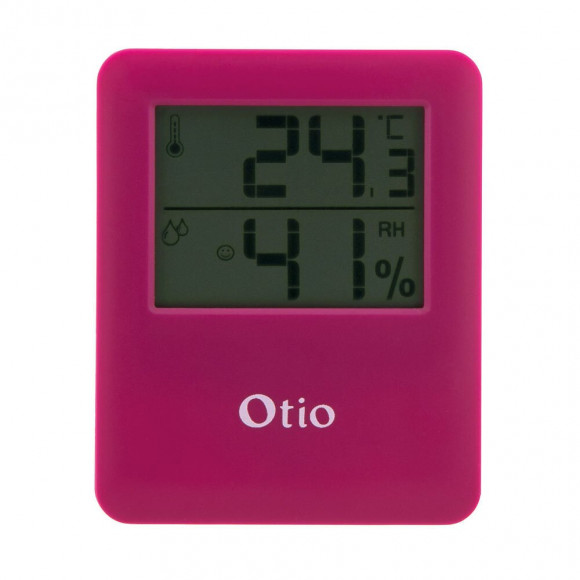 Thermomètre Hygromètre Magnétique À Écran Lcd - Rose - Otio