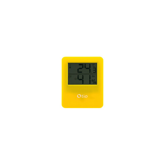 Thermomètre Hygromètre Magnétique À Écran Lcd - Jaune - Otio