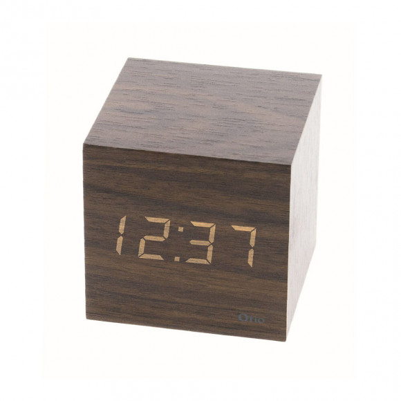 Thermomètre Cube Finition Effet Chêne - Otio