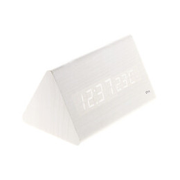 Thermomètre Prisme Finition Effet Bois Blanc Cérusé - Otio