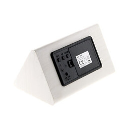 Thermomètre Prisme Finition Effet Bois Blanc Cérusé - Otio