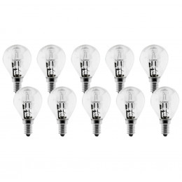 Pack De 10 Ampoules Halogènes 28w E14 Sphérique
