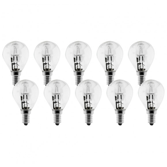 Pack De 10 Ampoules Halogènes 28w E14 Sphérique