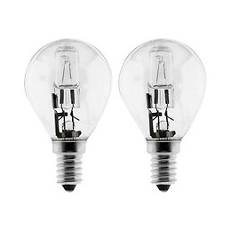 Lot De Ampoules 2 Halogènes Sphérique E14 - 28w